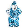 Blue Fuzzy Tie-Dye Romper