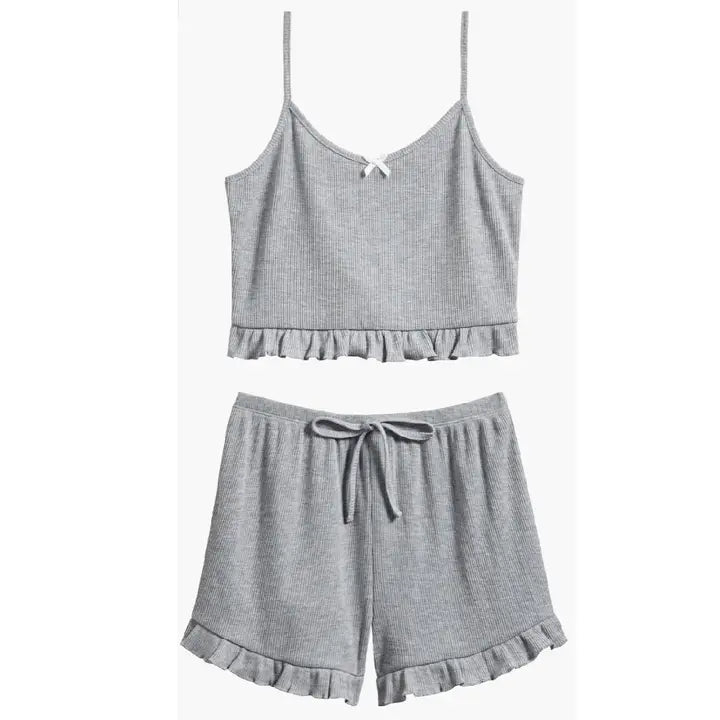 Ruffle Cami & Shorts Pajama Set