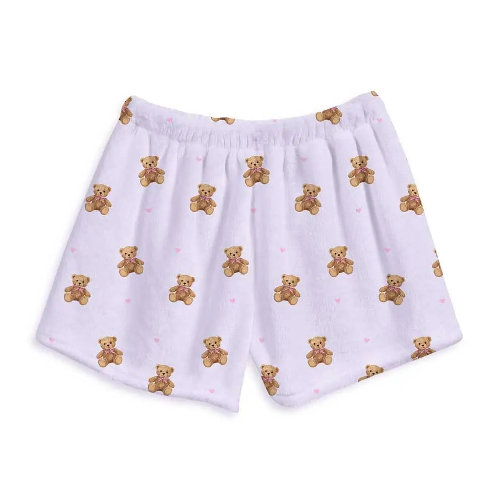 Teddy Bear Print Lounge Shorts