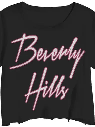 Beverly Hills Graphic Crop Tee