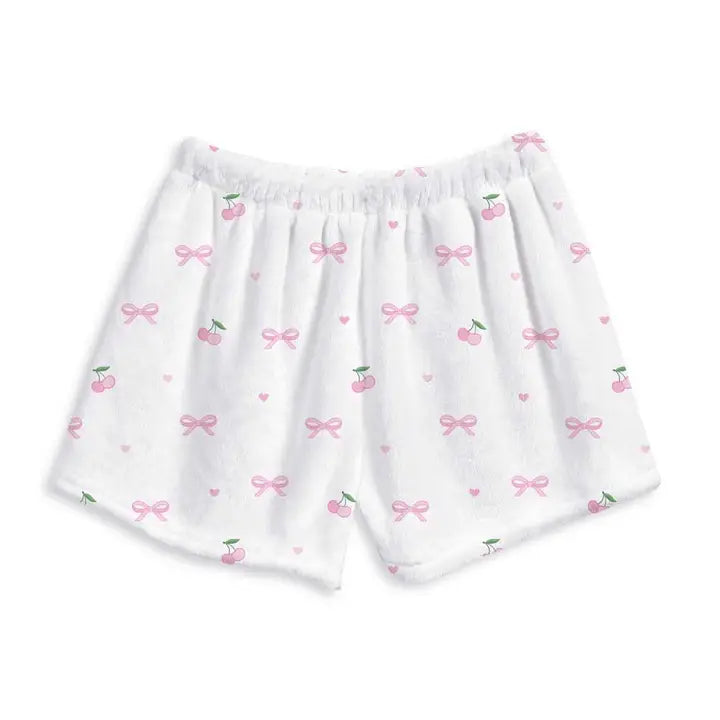 Cherry Bow Print Lounge Shorts