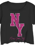 NY New York City Graphic Crop Tee