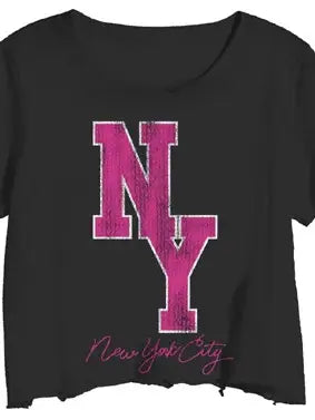 NY New York City Graphic Crop Tee