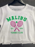 Malibu Tennis Club Graphic Crop Tee