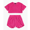 Girls' Pom Pom Crop Top & Shorts Set